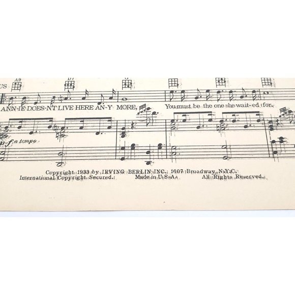 Vintage Sheet Music Annie Doesn't Live Here Anymore 1933 Young Burke Spina - Picture 2 of 4